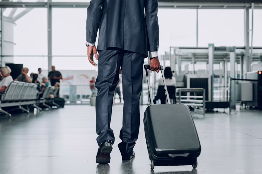 International traveller at an airport